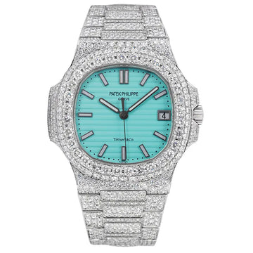 Patek Philippe nautilus with diamond bezel
