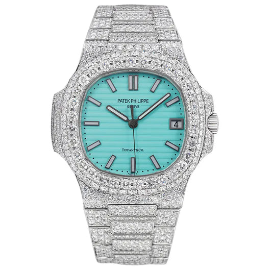 Patek Philippe nautilus with diamond bezel