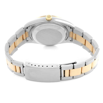 Rolex Date Steel Yellow Gold Champagne Dial Mens Watch